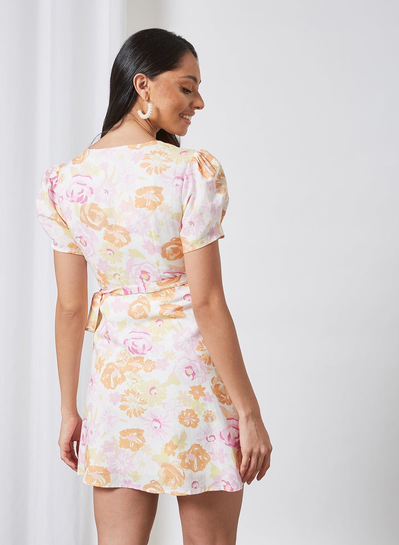 Charlie Holiday. Floral Print Wrap Dress Multicolour  - Image 2