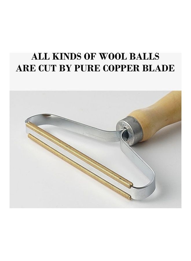 Wooden Fabric Clothes Lint Remover Beige/Silver - Image 5