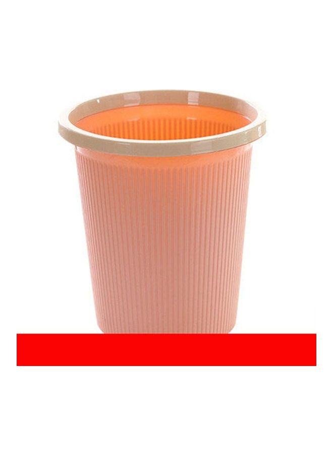 Brief Plastic Ring Trash Dust Can Orange