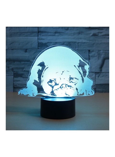 Dog Shape 3D LED Vision Light Table Lamp Multicolour