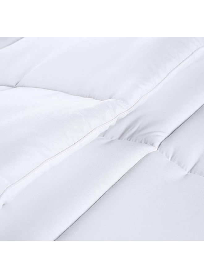 Blueberry 2-Piece Plain Duvet Cover Set Cotton White 150X200cm - Image 4