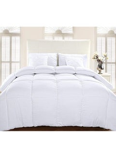 2-Piece Plain Duvet Cover Set Cotton White 150X200cm - v1625744867/N48980034A_4