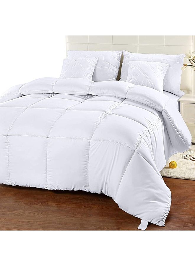 Blueberry 2-Piece Plain Duvet Cover Set Cotton White 150X200cm - Image 5