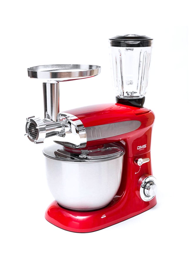 3In1 Food Processor Stand Mixer Machine with Ice Crusher, Meat Grinder & Dough Kneader 1900.0 W kmfb-1900 Red