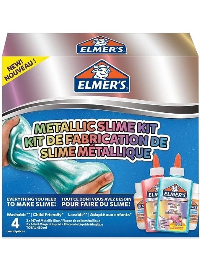 إلمرز طقم سلايم لزج معدني اللون مكون من 4 قطع متعدد الألوان - Image 2