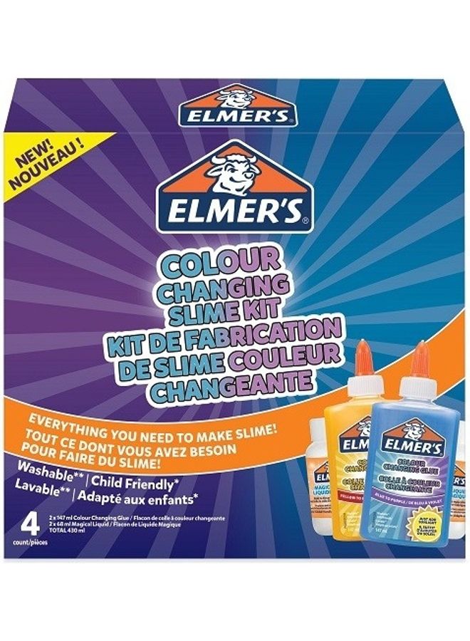 ELMER'S - 4-Piece Colour Changing Slime Kit Multicolour - Image 1