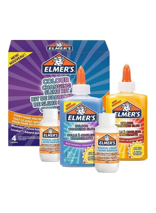 ELMER'S - 4-Piece Colour Changing Slime Kit Multicolour - Image 1