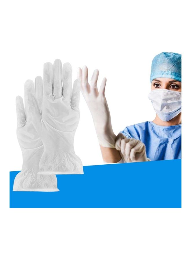 100-Piece Disposable Anti-Static Gloves Clear - Image 2
