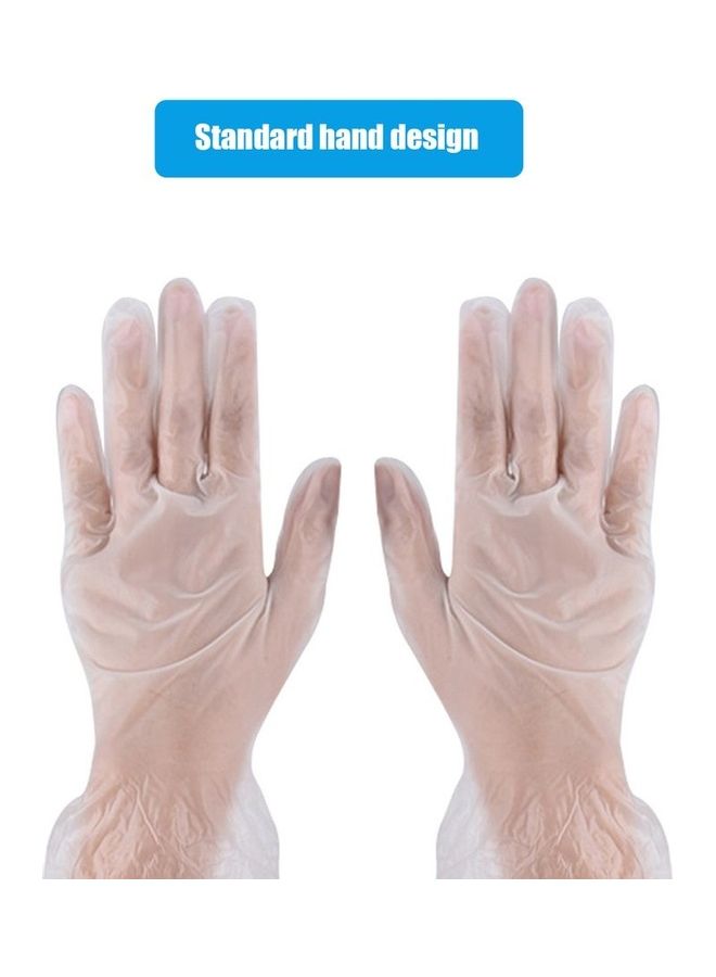 100-Piece Disposable Anti-Static Gloves Clear - Image 3