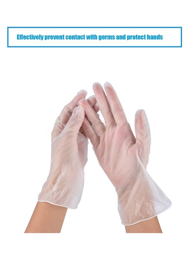 100-Piece Disposable Anti-Static Gloves Clear - Image 5
