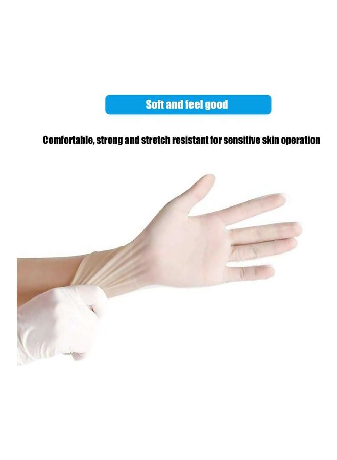 100-Piece Disposable Anti-Static Gloves Clear - Image 4