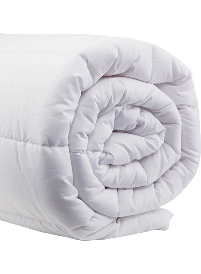 Blueberry - 3-Piece Plain Duvet Cover Set Cotton White 200X220cm - Image 1