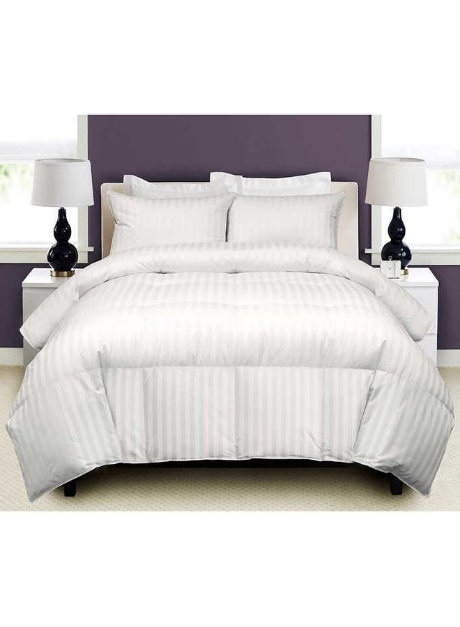 Blueberry 3-Piece King Size Premium Quality Duvet Insert with Pillow Cotton White - Image 3