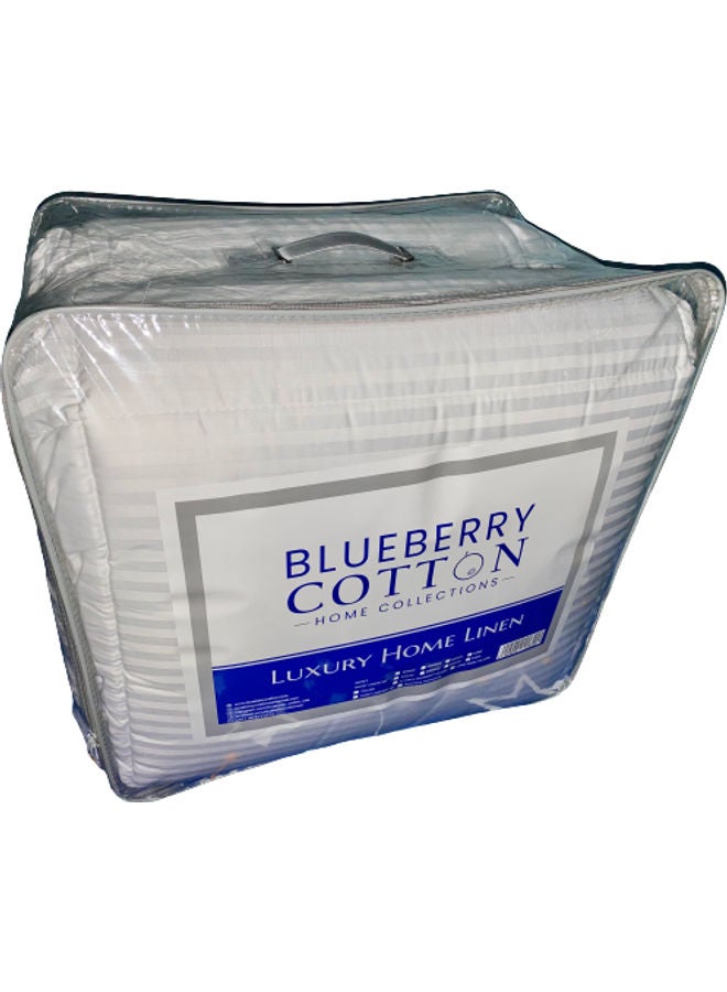 Blueberry 3-Piece King Size Premium Quality Duvet Insert with Pillow Cotton White - Image 5