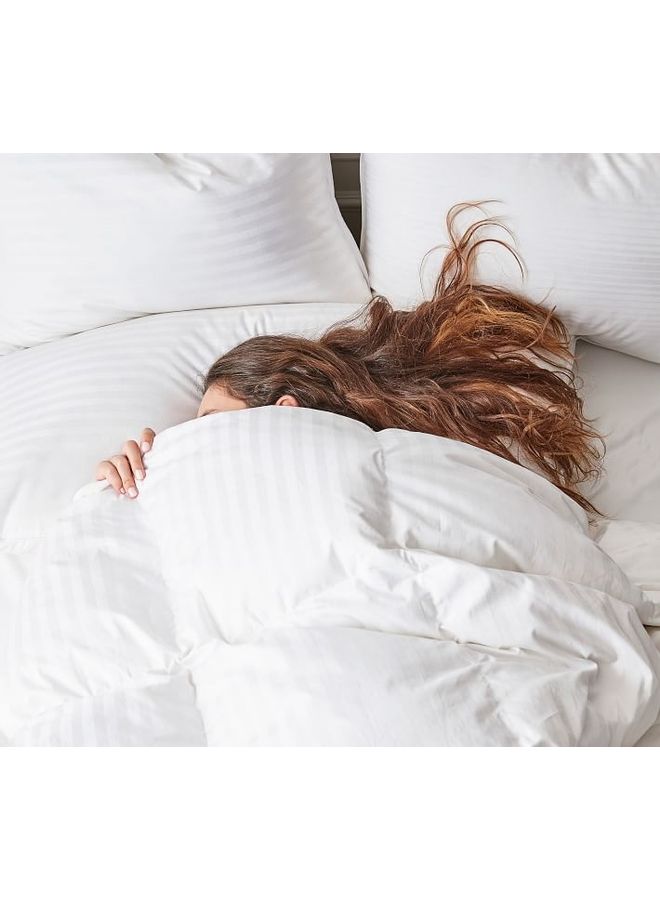 Blueberry - 3-Piece King Size Duvet Insert Cotton Duvet with Pillow Cotton White - Image 1