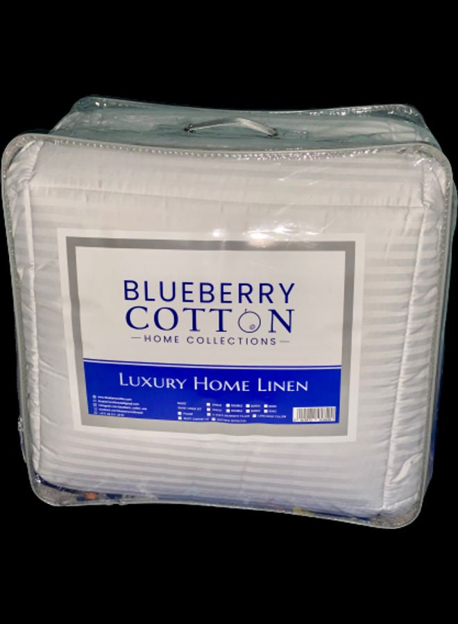 Blueberry - 3-Piece King Size Duvet Insert Cotton Duvet with Pillow Cotton White - Image 1