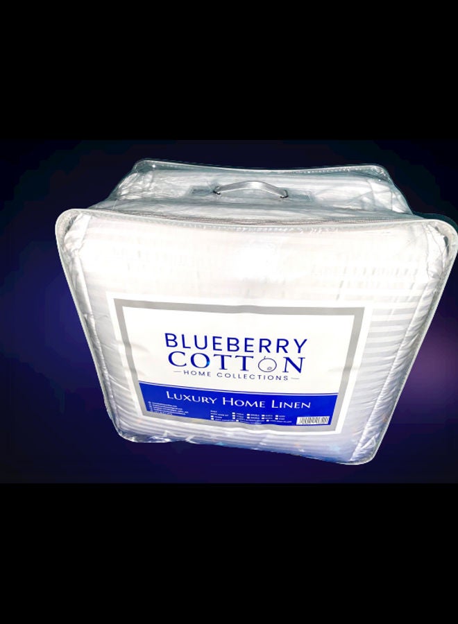 Blueberry - 3-Piece King Size Luxury Hotel Duvet Insert with Pillow Cotton White - Image 1