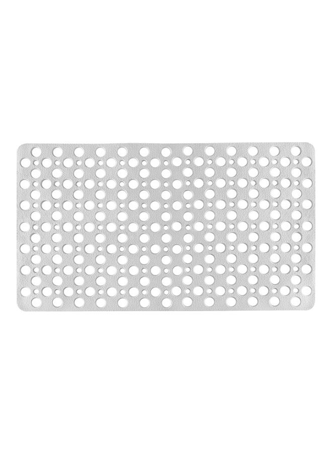 Plastic Circle Hole Anti-slip Bathroom Mat White 75 x 42 x 4cm  - Image 1