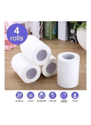 4 Rolls Wood Pulp Toilet Paper White - v1625747325/N48975993A_1