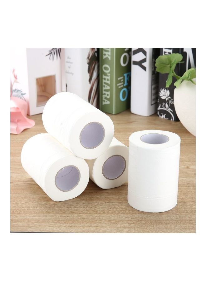 4 Rolls Wood Pulp Toilet Paper White