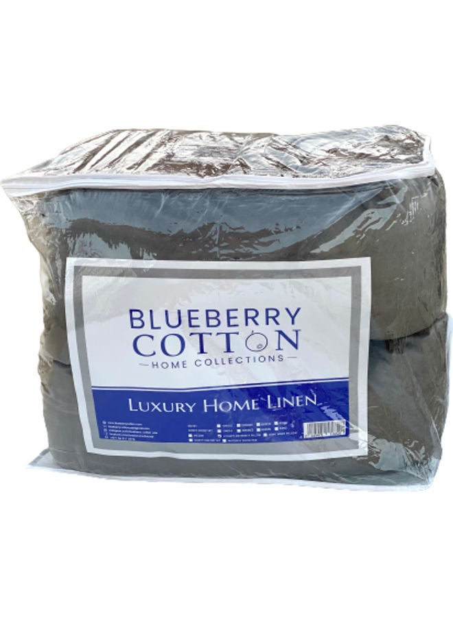 Blueberry - Luxury Body Pillow U Shaped with Soft Cover Velvet Grey 130 x 70cm - Image 1