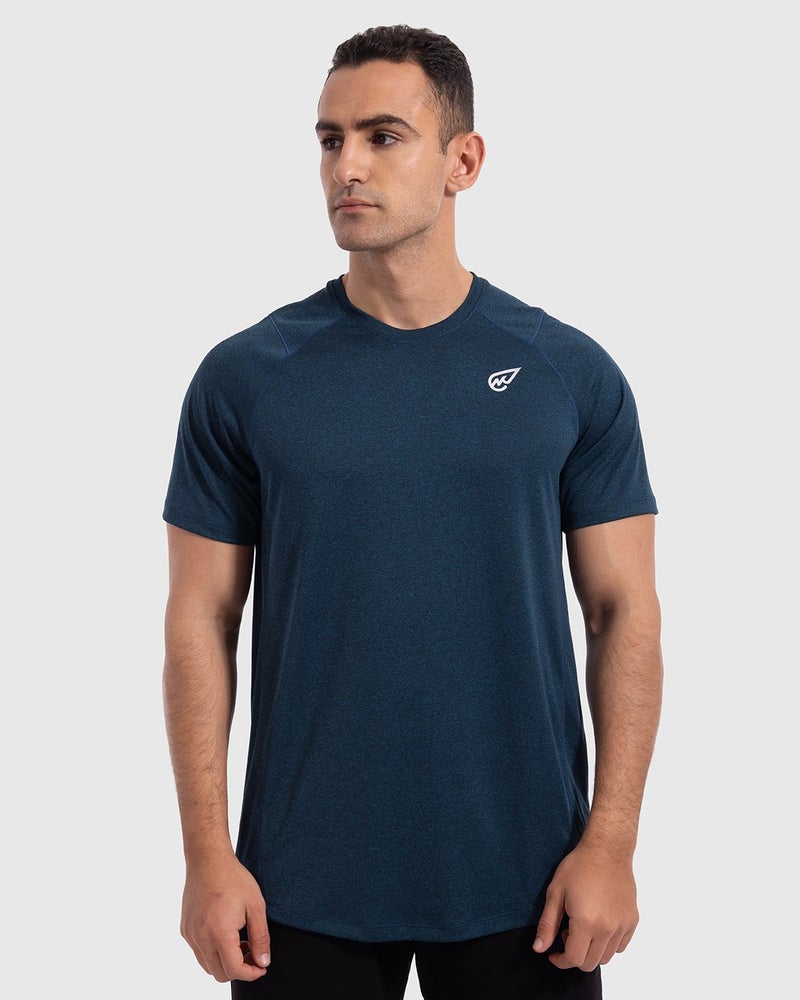 Magma Men's Sport Muscle Fit Training T-Shirt Tap Shoe/Blue wing teal - Image 1