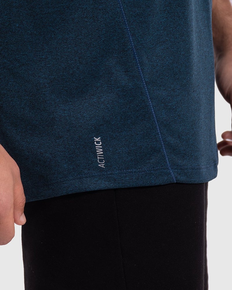 Magma Men's Sport Muscle Fit Training T-Shirt Tap Shoe/Blue wing teal - Image 3