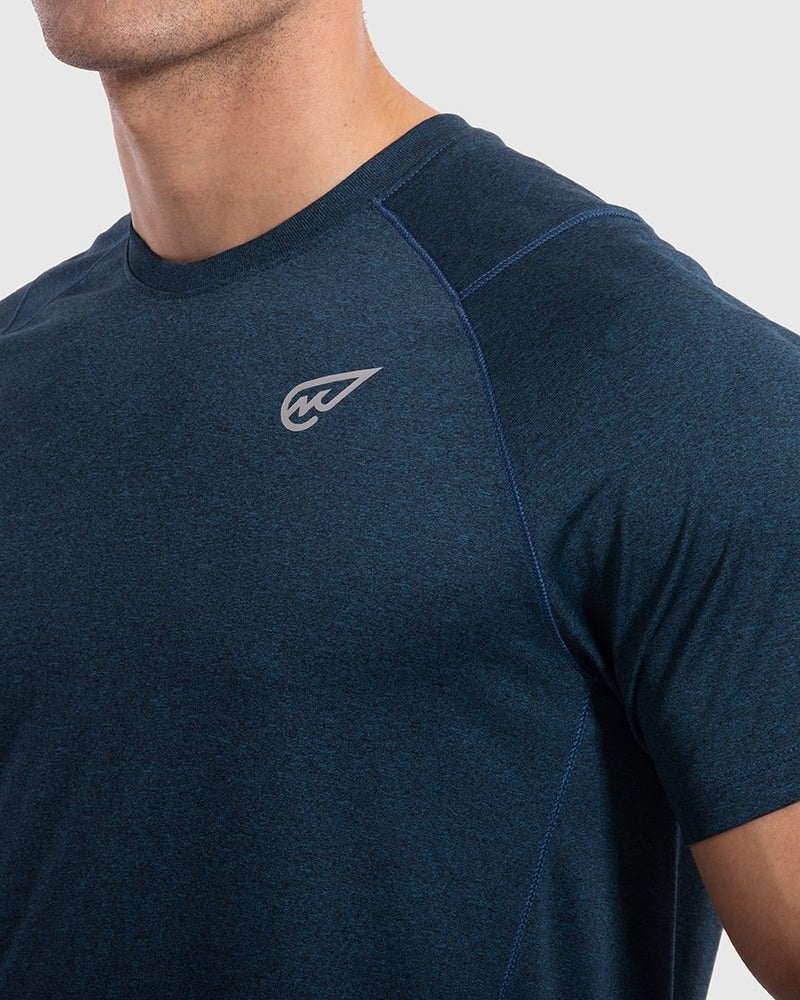 Magma Men's Sport Muscle Fit Training T-Shirt Tap Shoe/Blue wing teal - Image 5