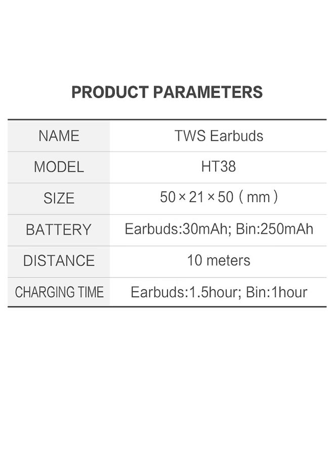 لينوفو HT38 True Wireless Stereo Earphone Black  - Image 4