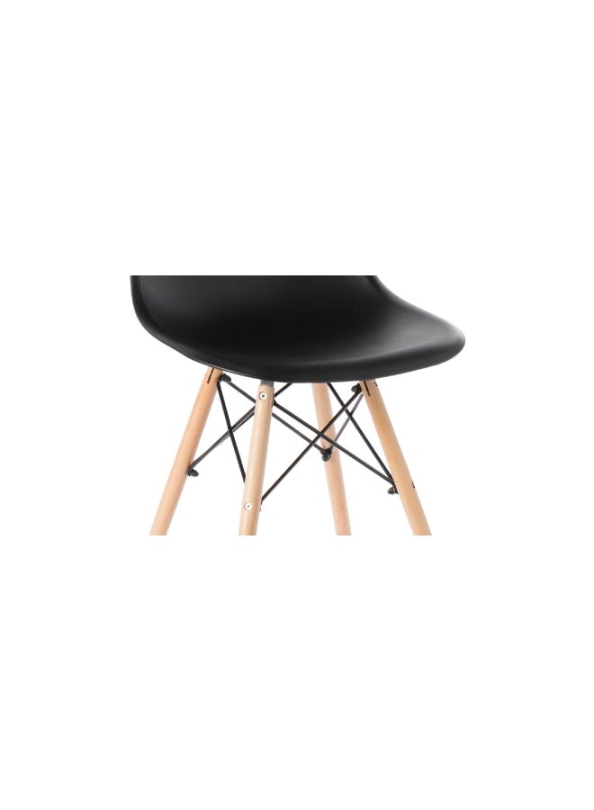 Generic Dining Chair Black 49x49x70cm  - Image 3