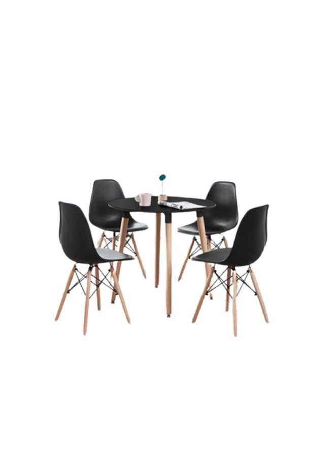 Generic 4-Piece Dining Chair Black 40 x 40 x 70cm  - Image 3