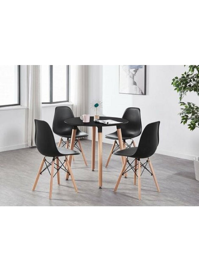 Generic 4-Piece Dining Chair Black 40 x 40 x 70cm  - Image 4