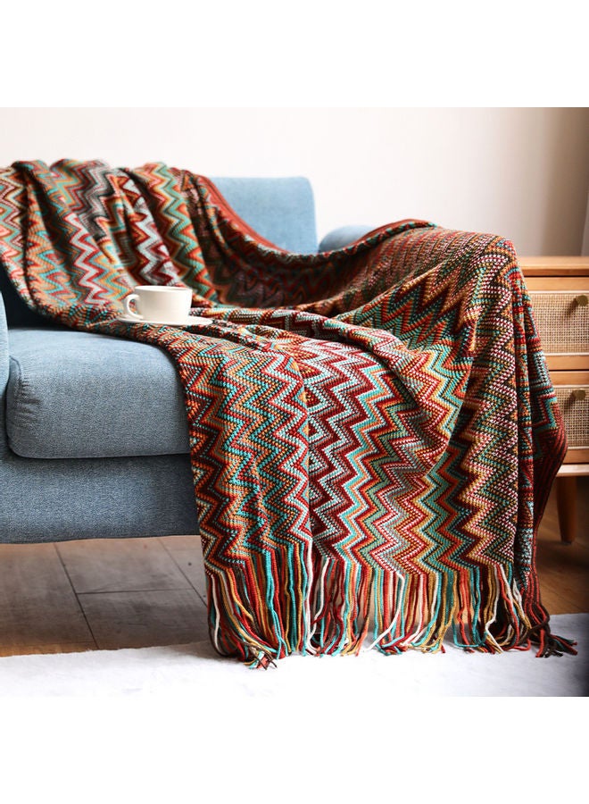 EzzySo Striped Sofa Blanket Polyester Multicolour 130x170cm  - Image 2
