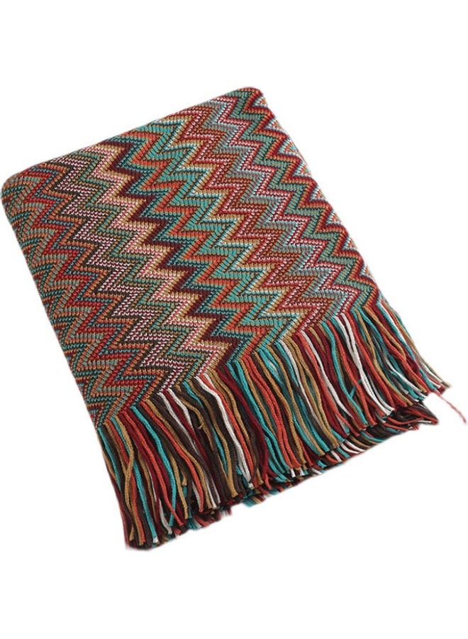 EzzySo Striped Sofa Blanket Polyester Multicolour 130x170cm  - Image 1