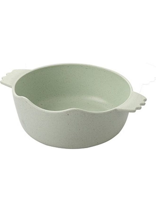 Bamboo fragrant Children's double ear Bowl Nordic Green daily supplies Nordic Green 16*13*6cm 