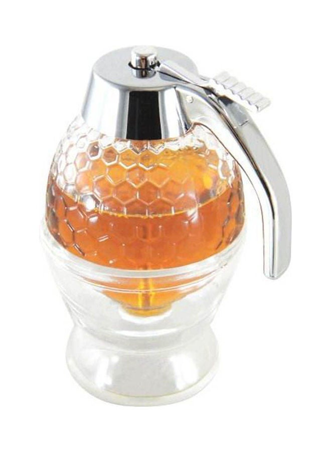 Generic - Handmade Non Drip Honey Dispenser Clear/Silver 210grams - Image 1