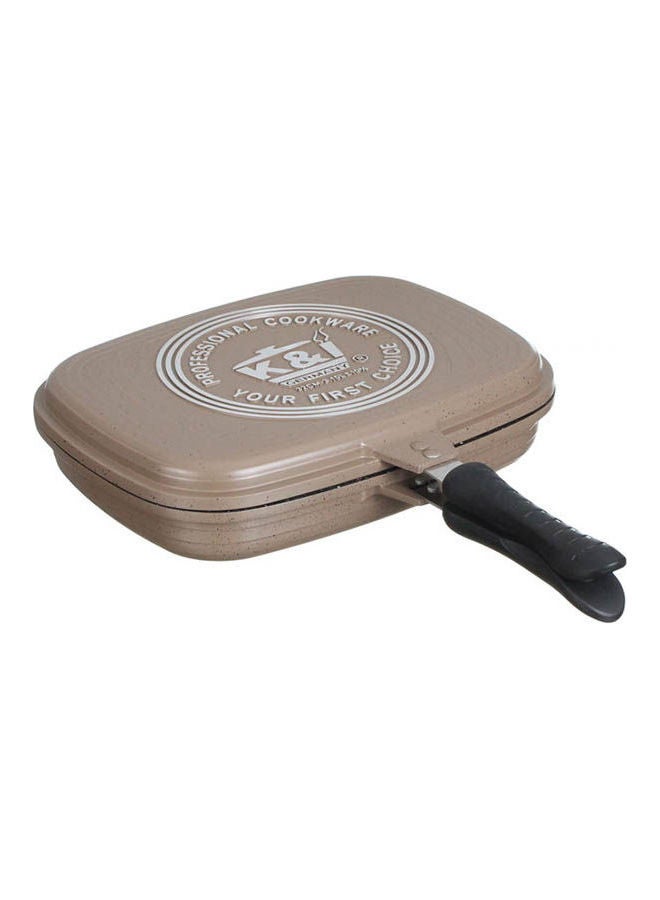 Granite Double Sided Grill Pan Black/Brown