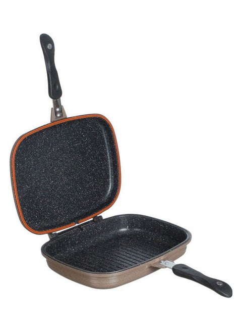 Granite Double Sided Grill Pan Black/Brown