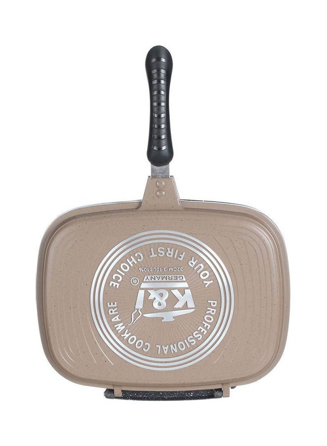 Granite Double Sided Grill Pan Black/Brown