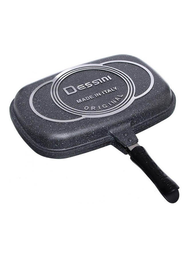 DESSINI Two-Sided Double Grill Non-Stick Granite Pan Grey 36cm  - Image 1