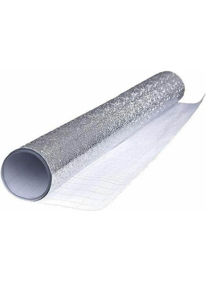 Generic 3M High Temperature Resistance Moisture Proof Anti Oil Aluminum Foil Paper Stickers Silver 60cm  - Image 1