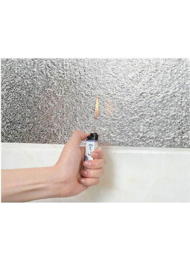 Generic 3M High Temperature Resistance Moisture Proof Anti Oil Aluminum Foil Paper Stickers Silver 60cm  - Image 2