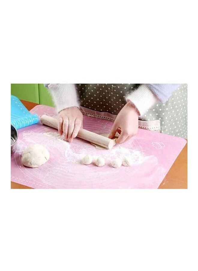 مفرش من السيليكون للخَبز وإعداد البيتزا وردي 70 x 70سم - Image 2