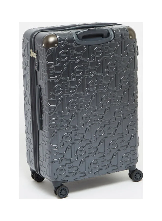 ELLE Embossed 3 Piece Luggage Trolley Set