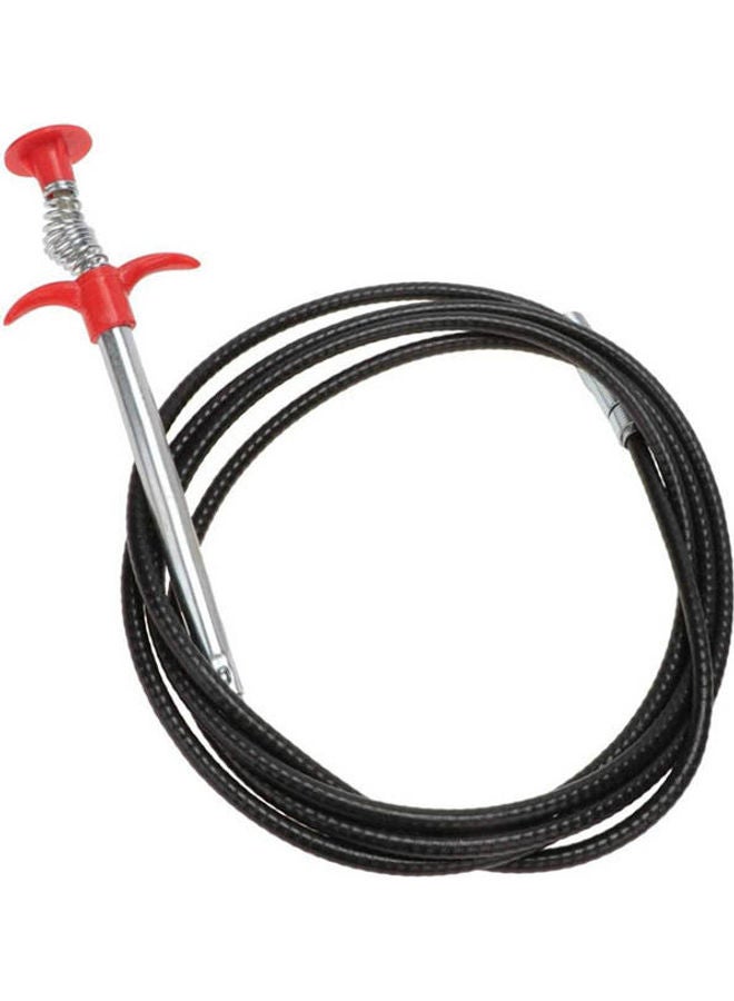 Pipe Dredging Tools Drain Snake Drain Cleaner Black/Silver 160cm - Image 1