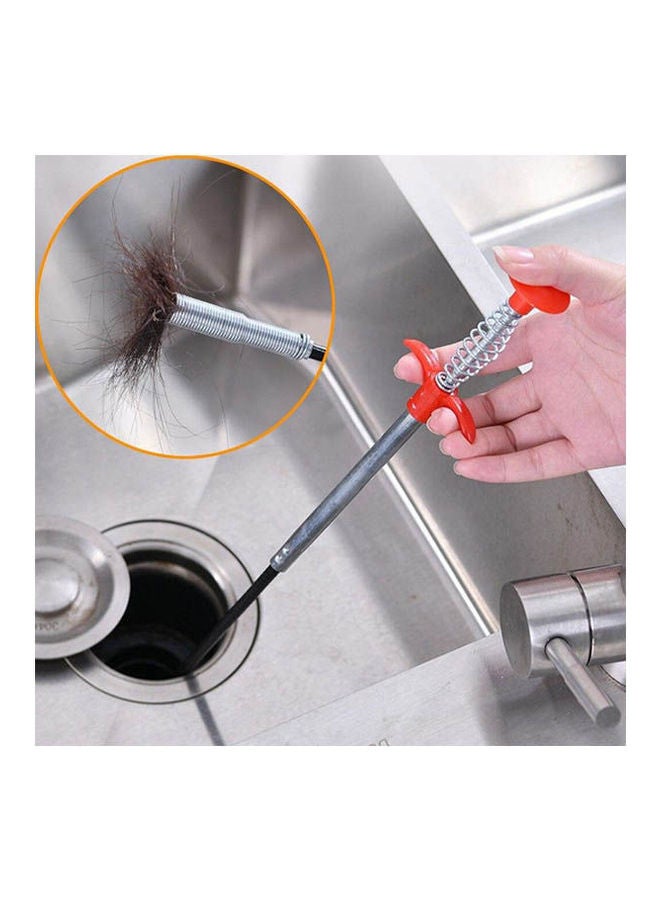 Pipe Dredging Tools Drain Snake Drain Cleaner Black/Silver 160cm - Image 2