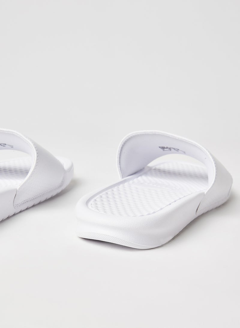 Benassi JDI Slides White/Varsity Royal-White