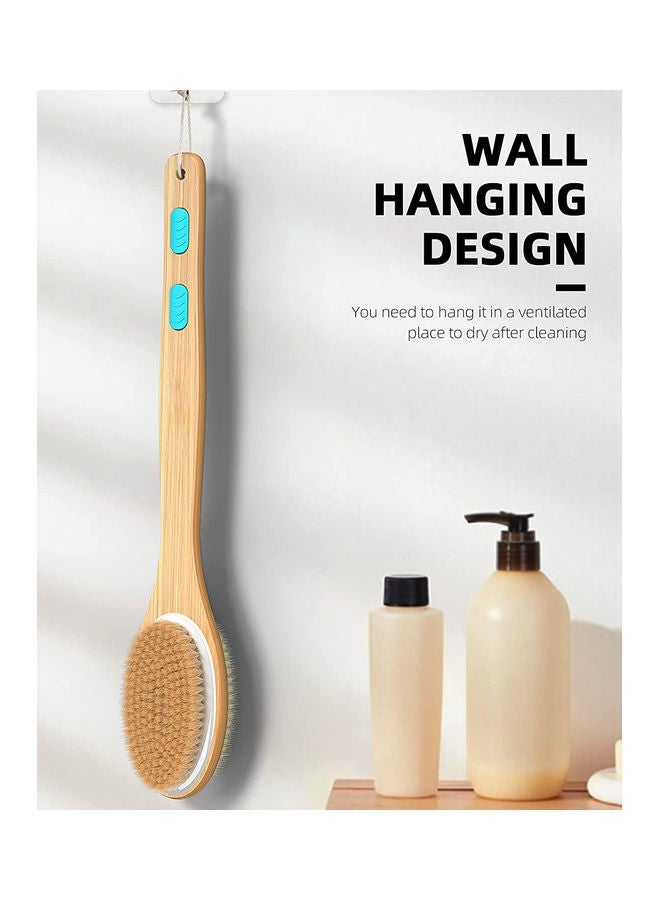 Double-Sided Shower Brush Beige 17.1x2.4inch - v1625805406/N48991916A_2