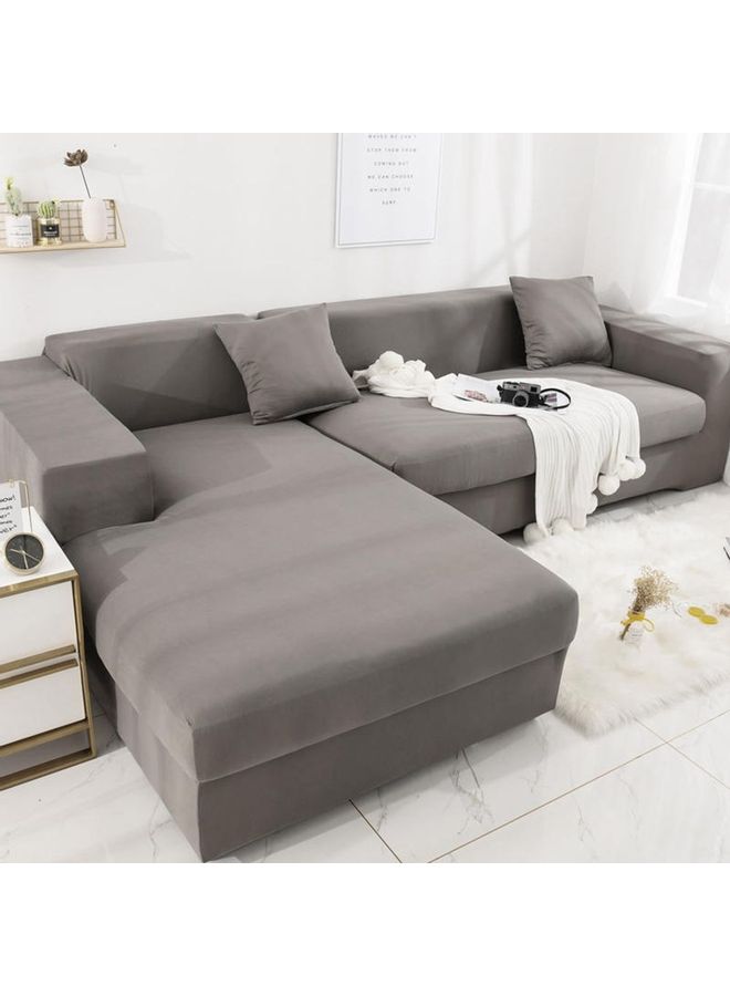 Sharpdo L-shaped Sofa Cover Set Grey  - Image 3