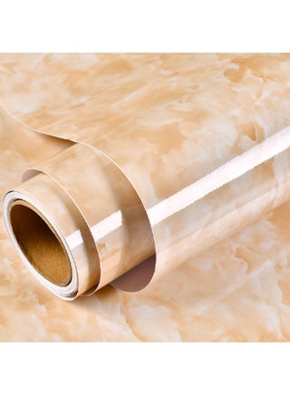 ورق حائط ذاتي اللصق ضد الماء للاستخدام على أسطح طاولات المطبخ أصفر 60x200سم - v1625810156/N48992425A_1